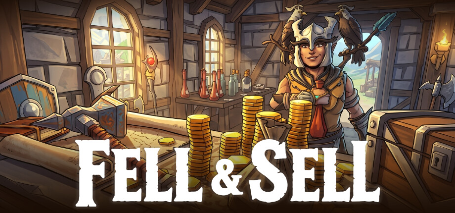 Official Fell & Sell key art showing the merchant
